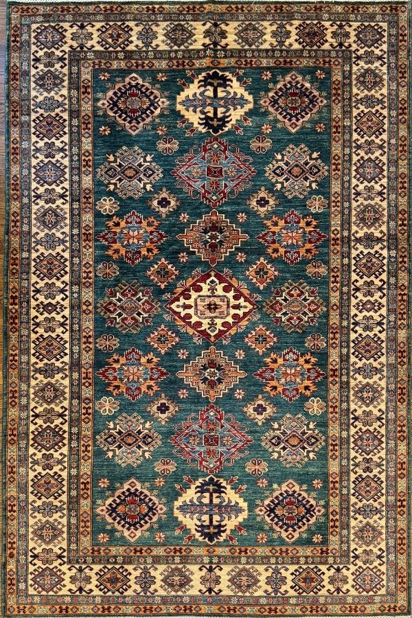 Oriental Afghan Rug- Qazaq Design