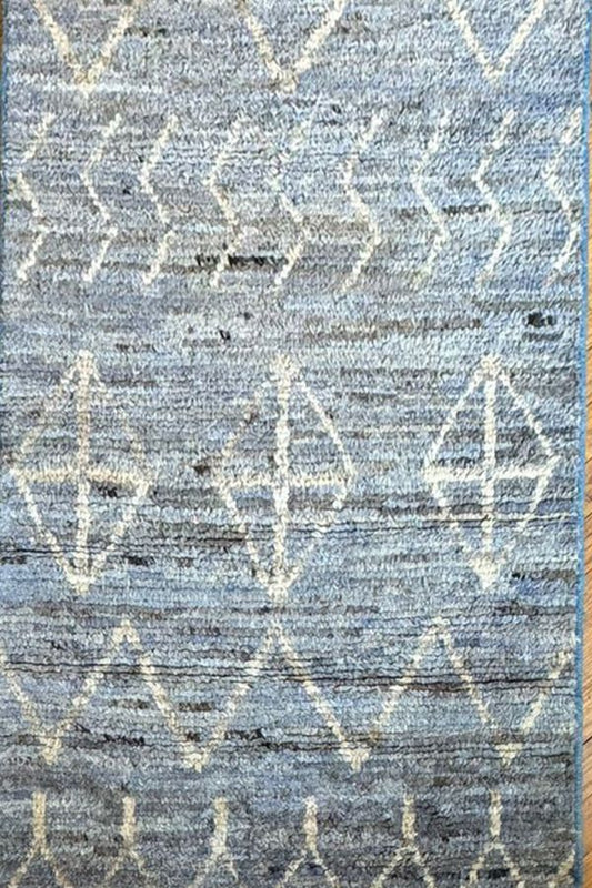 Modern Tribal Jol Khers Runner Rug - 9.4x2.7 ft