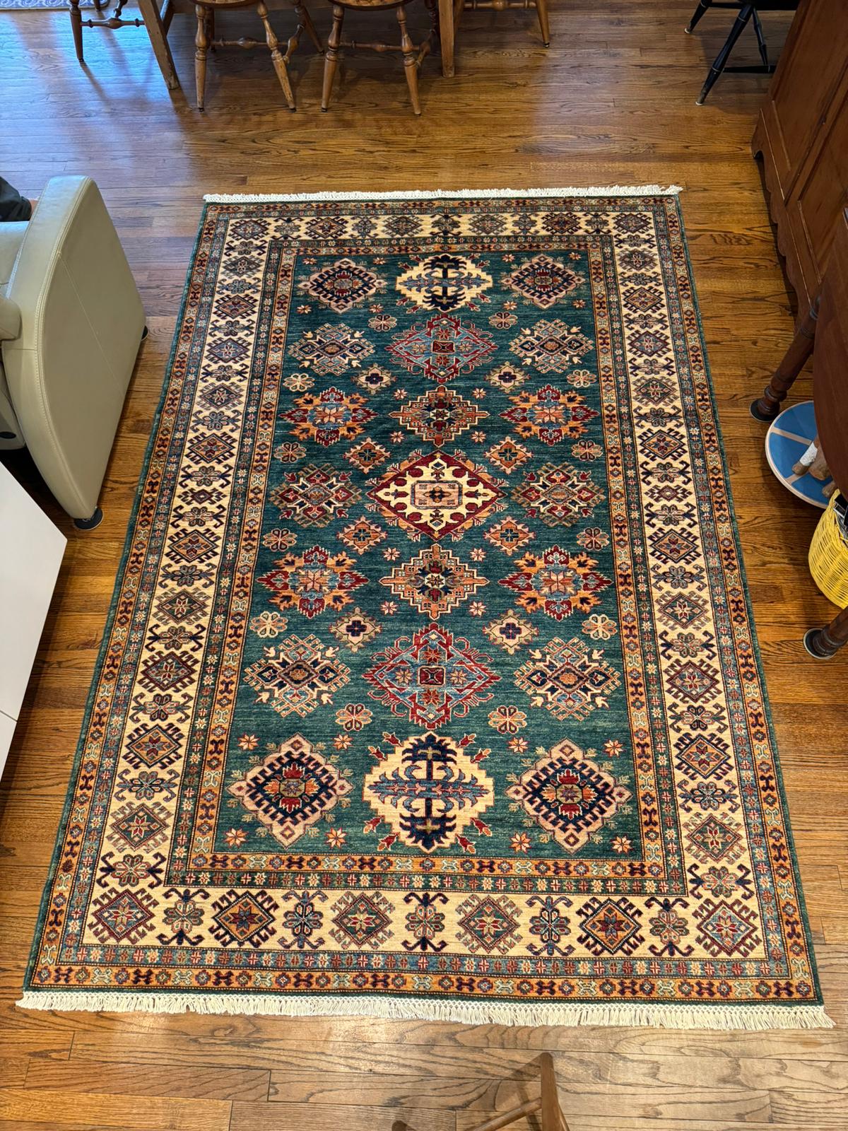 Oriental Afghan Rug- Qazaq Design