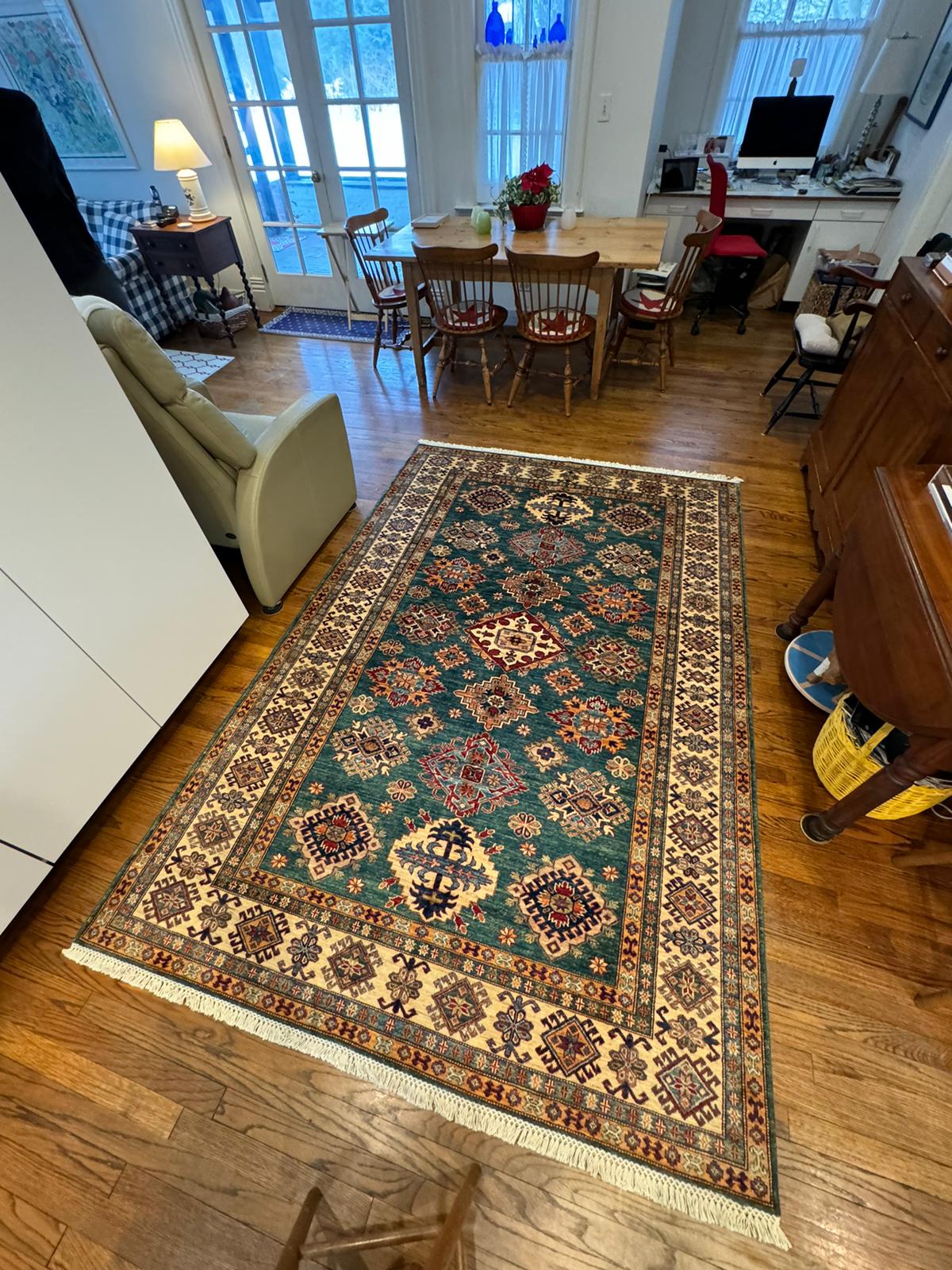 Oriental Afghan Rug- Qazaq Design