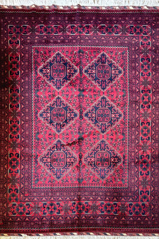 North Afghan Khamyab Traditional Rug (5 x 6.7 ft)