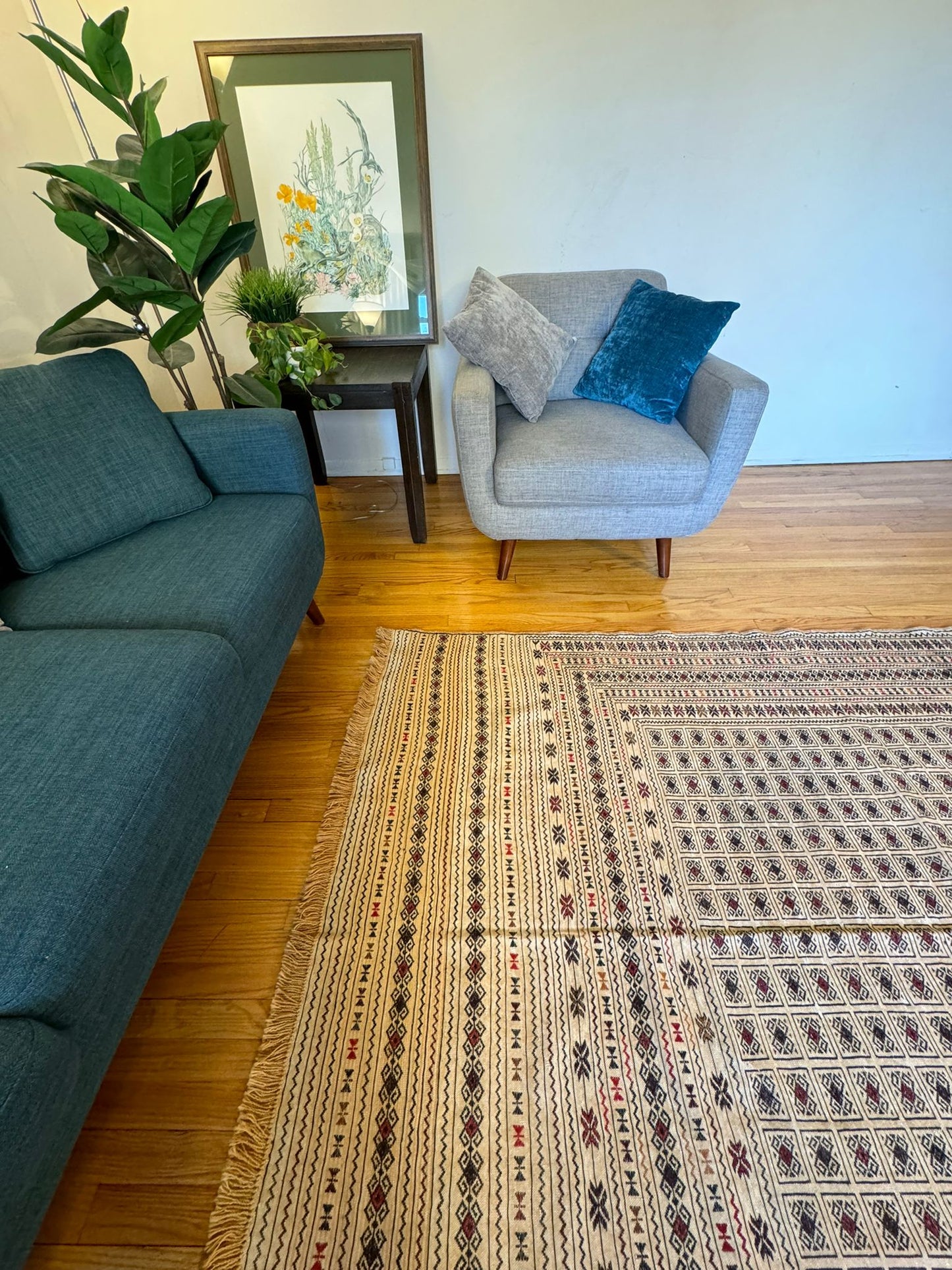 Ghalmoori Kilim- Handcrafted Afghan Weave 9.5x6.5ft