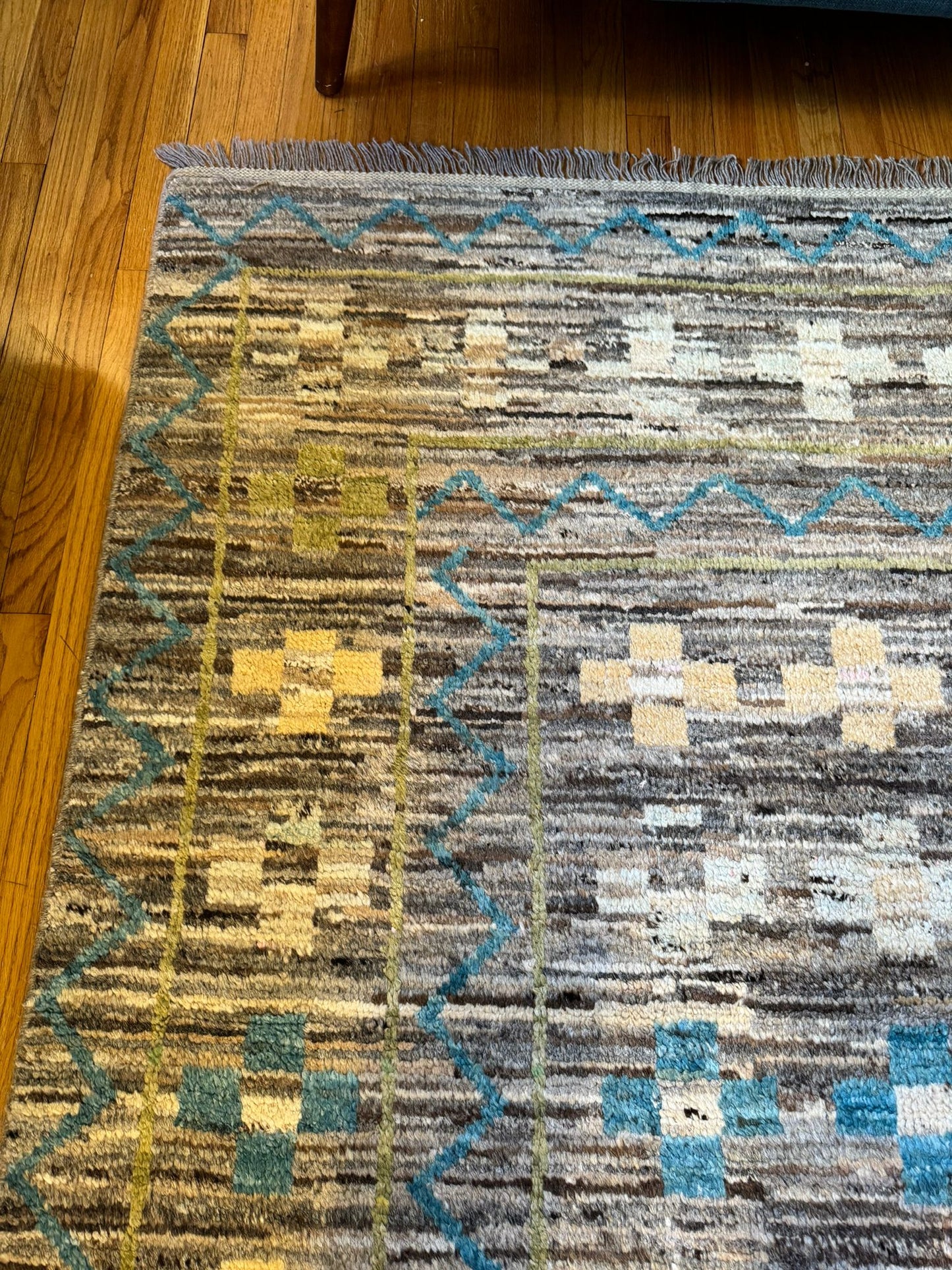 Contemporary Hand-Knotted Rug - 10x6.8ft