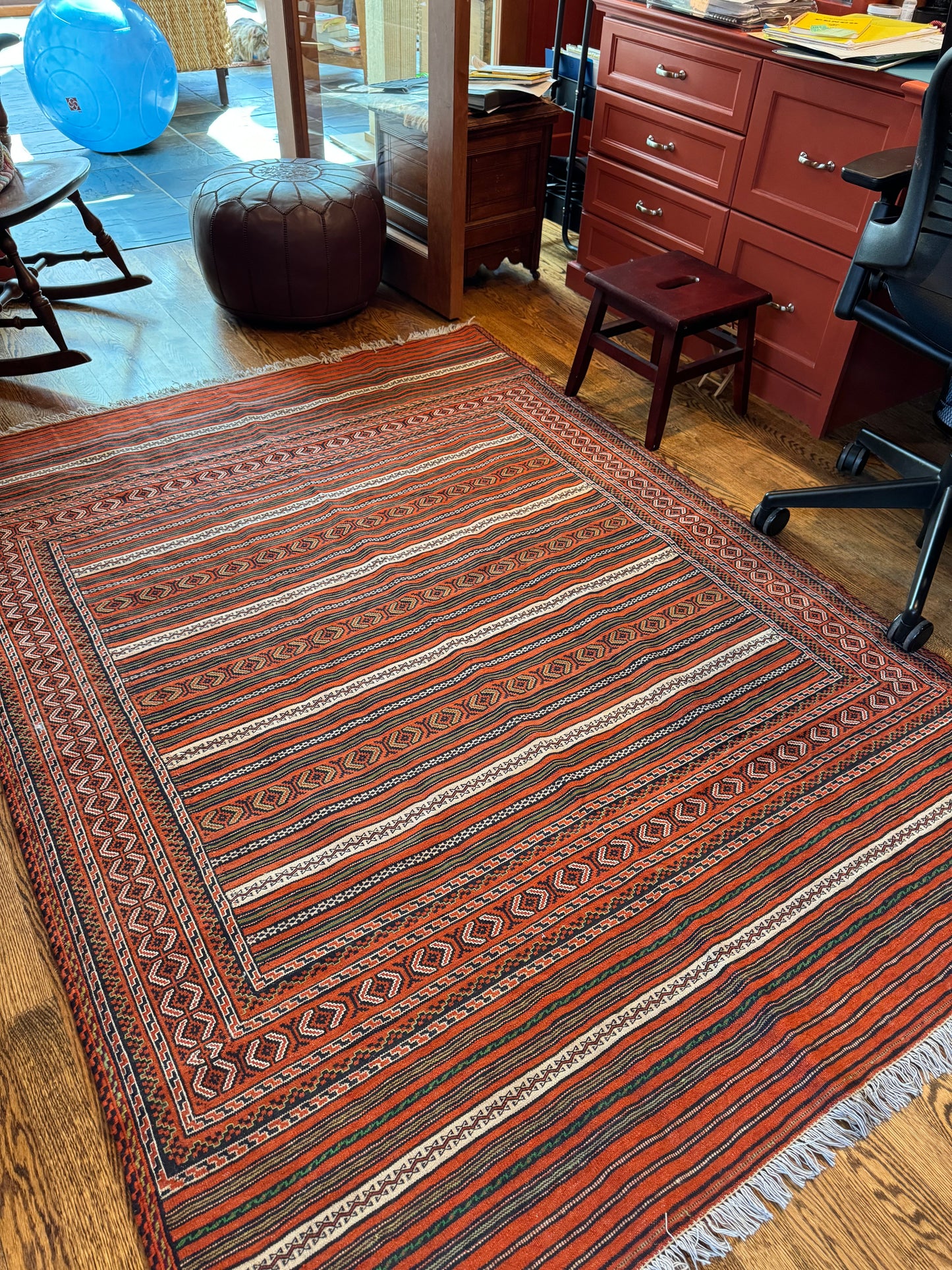 Laghari Kilim Accent Rug (6.4 x 4.5 ft)