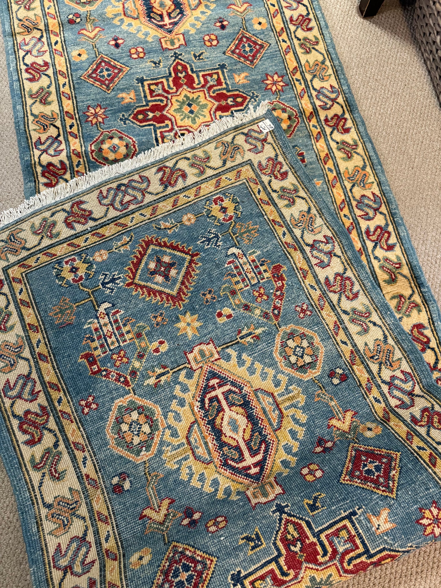 Kabul Qazaq Handwoven Runner Rug (9.8 x 2.7 ft)