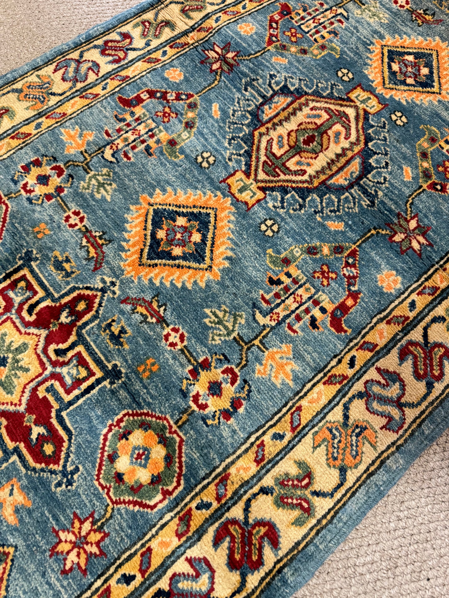 Kabul Qazaq Handwoven Runner Rug (9.8 x 2.7 ft)