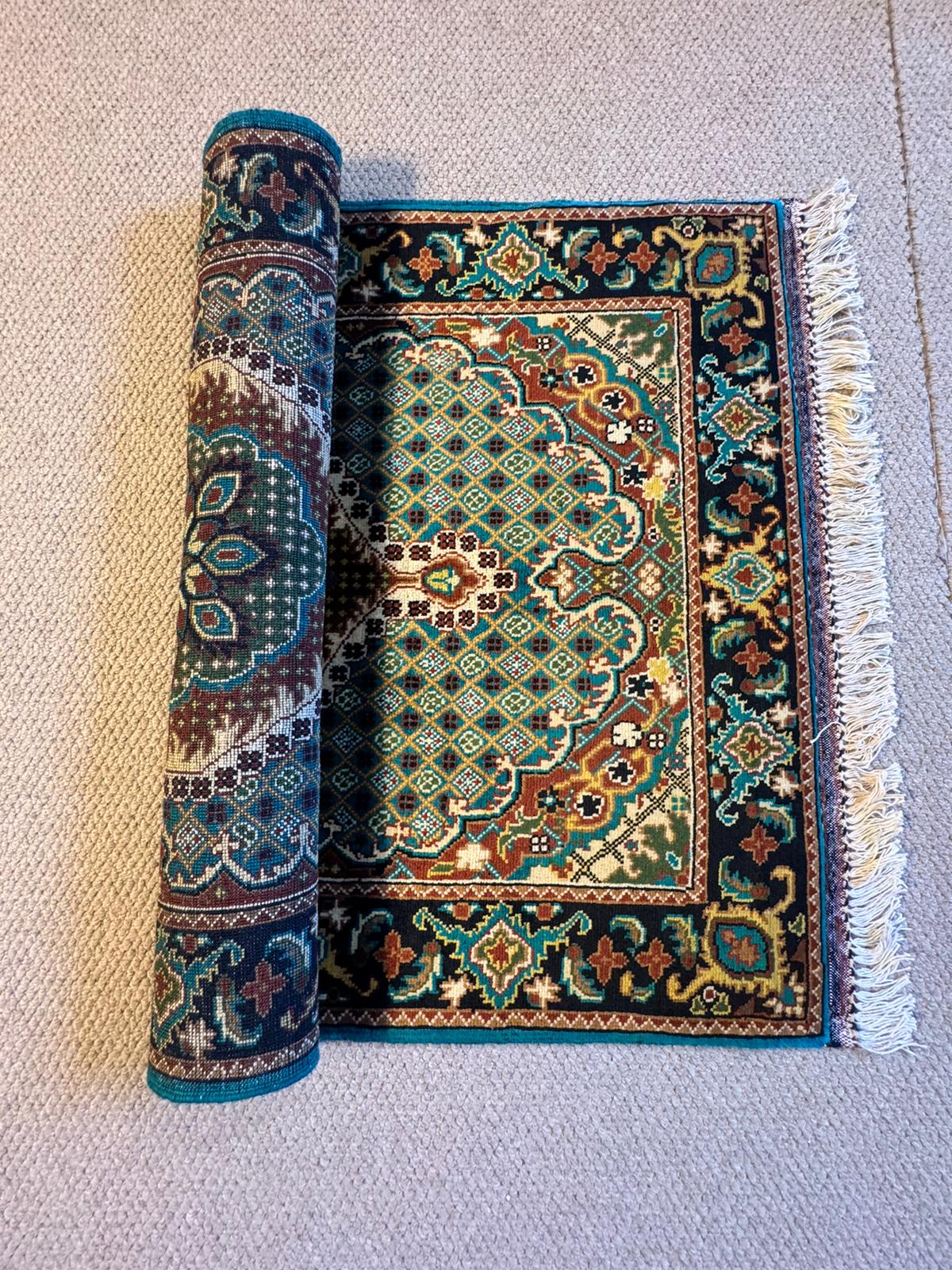 Exquisite Reza Mahi Aqcha Hand-Knotted Rug (4.3 x 2.7 ft)