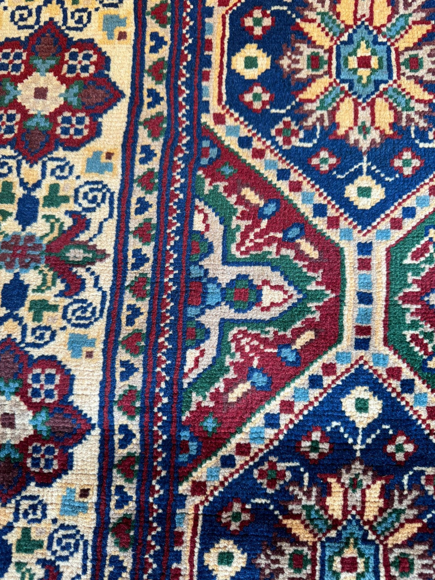 Traditional Kashi Runner Rug - 12.9x2.8 ft