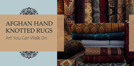 Afghan Hand-Knotted Area Rug