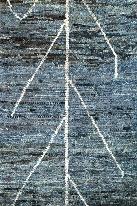 Contemporary Jol Khers Runner Rug - 9.6x2.8 ft