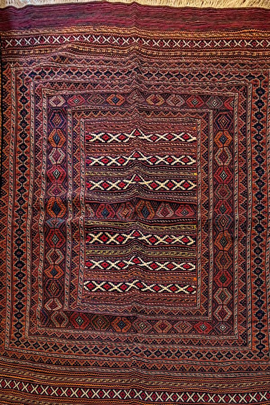 Traditional Laghari Kilim Rug (6 x 4.6 ft)