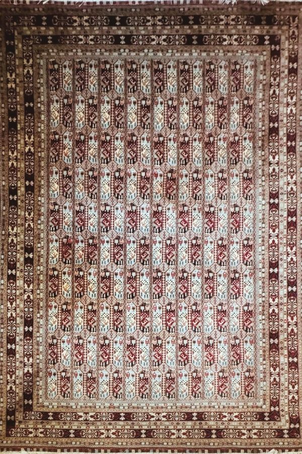 Exquisite Ayena Bakhmal Mazar Handwoven Rug