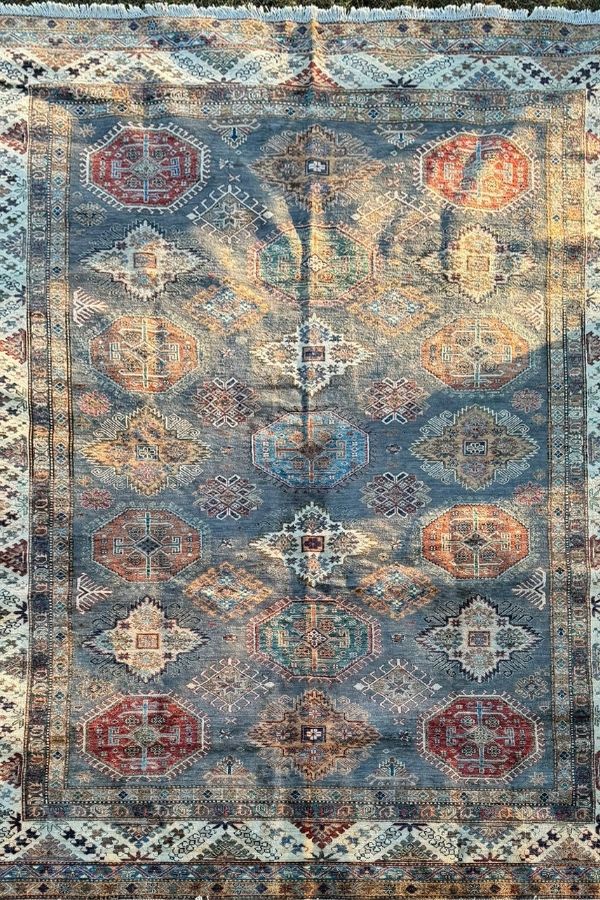 Hand-Knotted Afghan Rug 8.5' x 10.5'