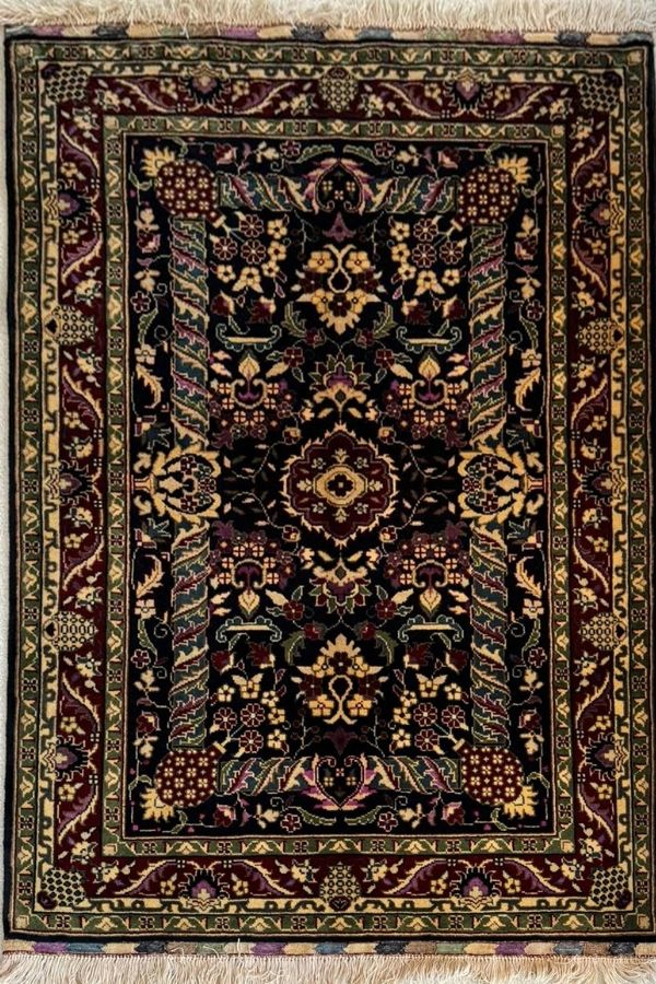 Handwoven Afghan Darbar Naqsha Rug (5' x 3.3')