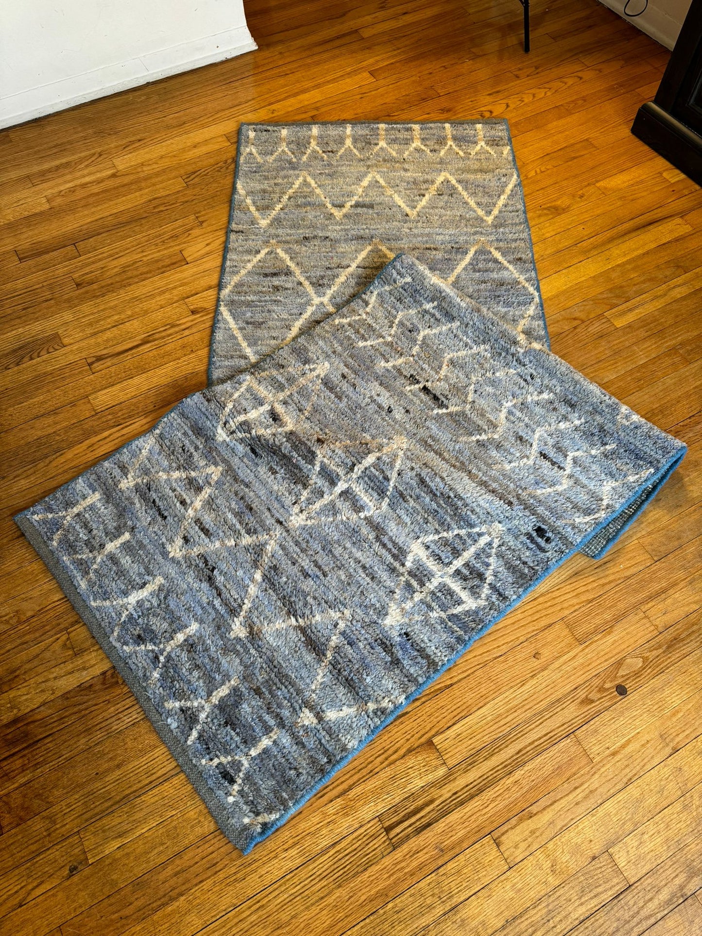 Modern Tribal Jol Khers Runner Rug - 9.4x2.7 ft