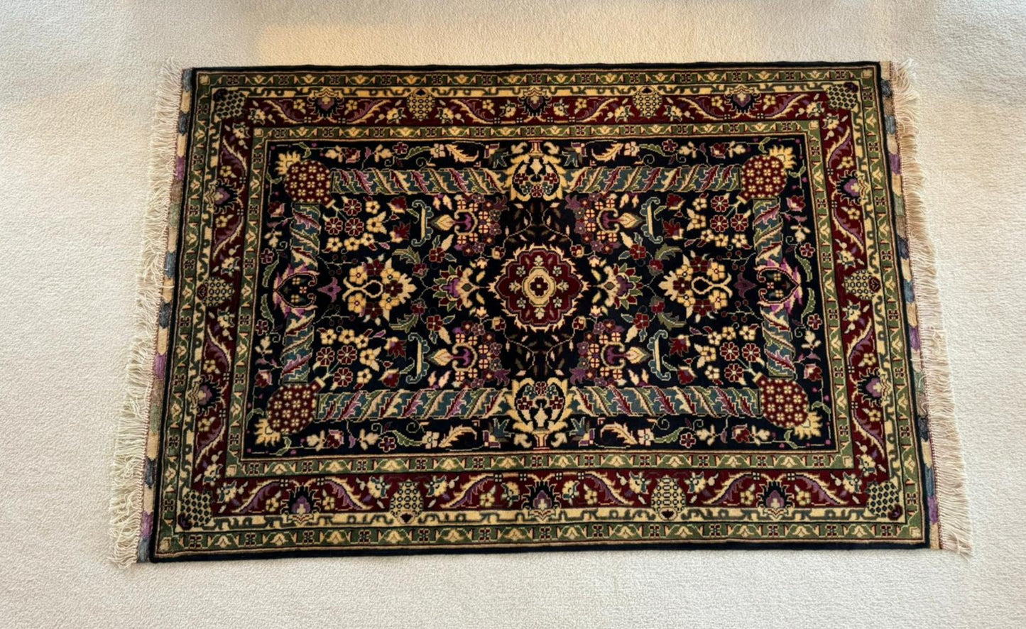 Handwoven Afghan Darbar Naqsha Rug (5' x 3.3')