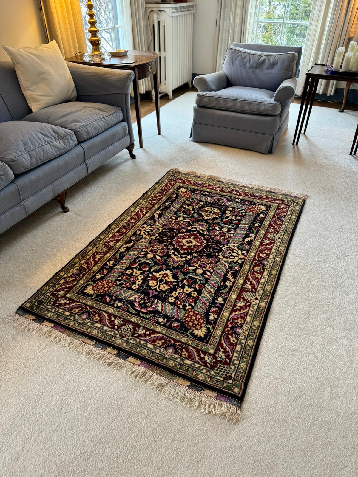 Handwoven Afghan Darbar Naqsha Rug (5' x 3.3')