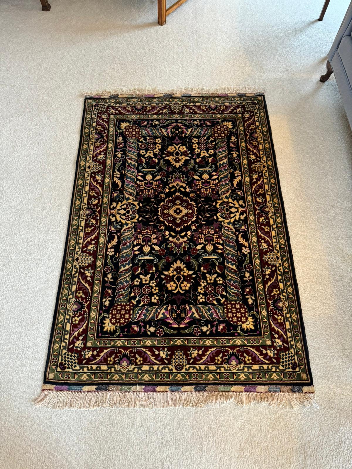 Handwoven Afghan Darbar Naqsha Rug (5' x 3.3')