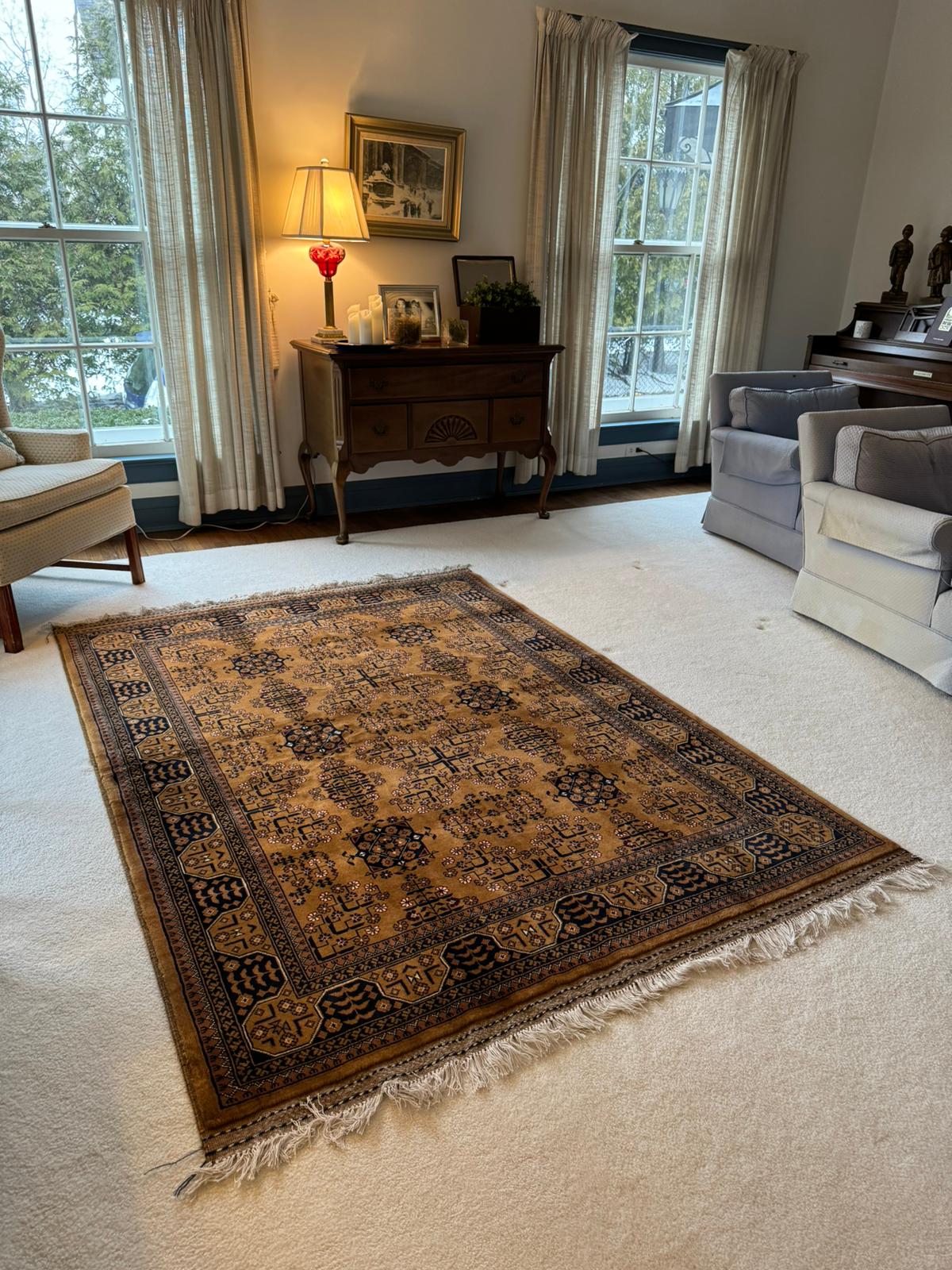 6.8' x 5' Heirloom Bokhara: Hand-Knotted Afghan Rug