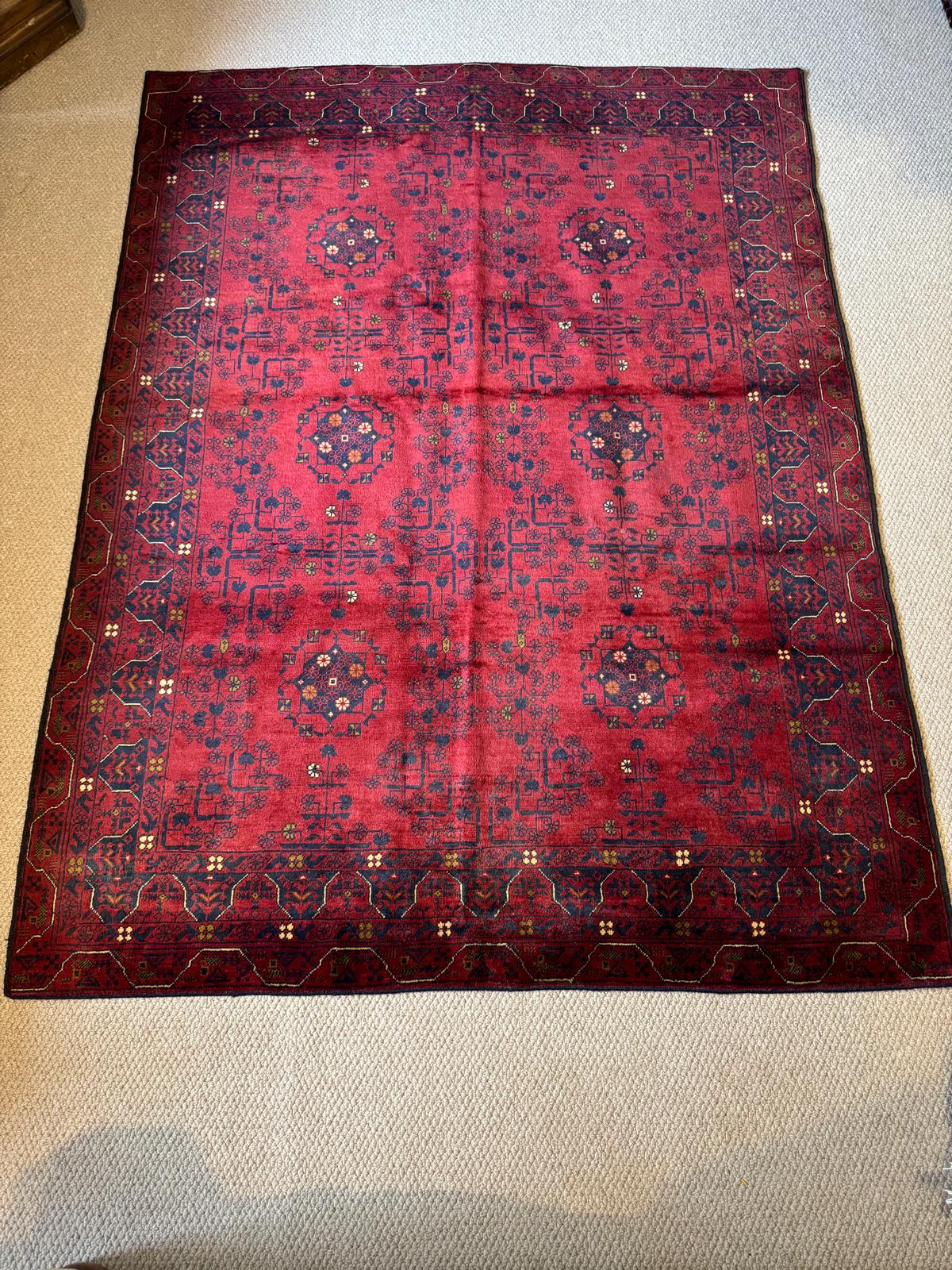 red afghan rug