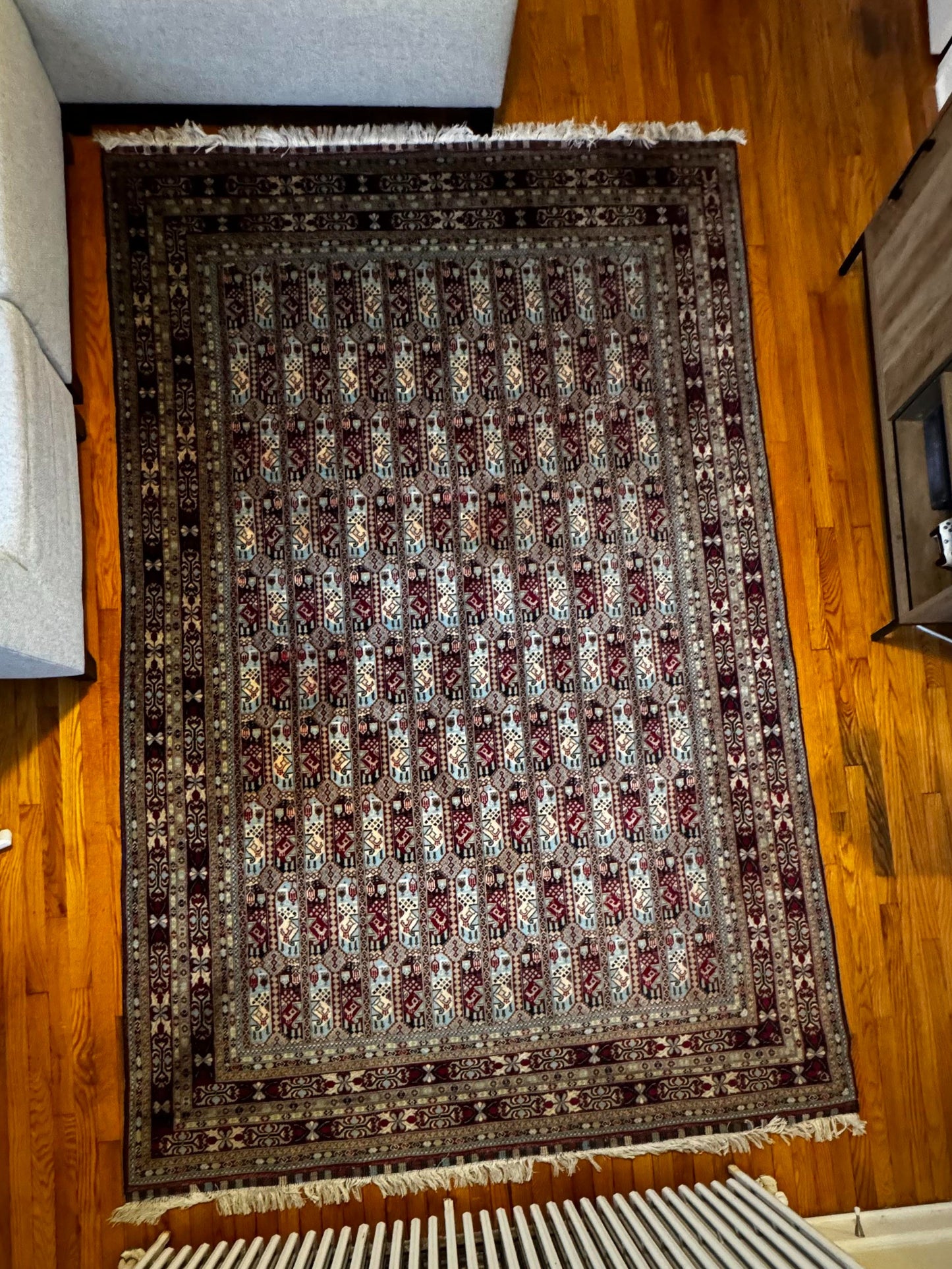 Exquisite Ayena Bakhmal Mazar Handwoven Rug