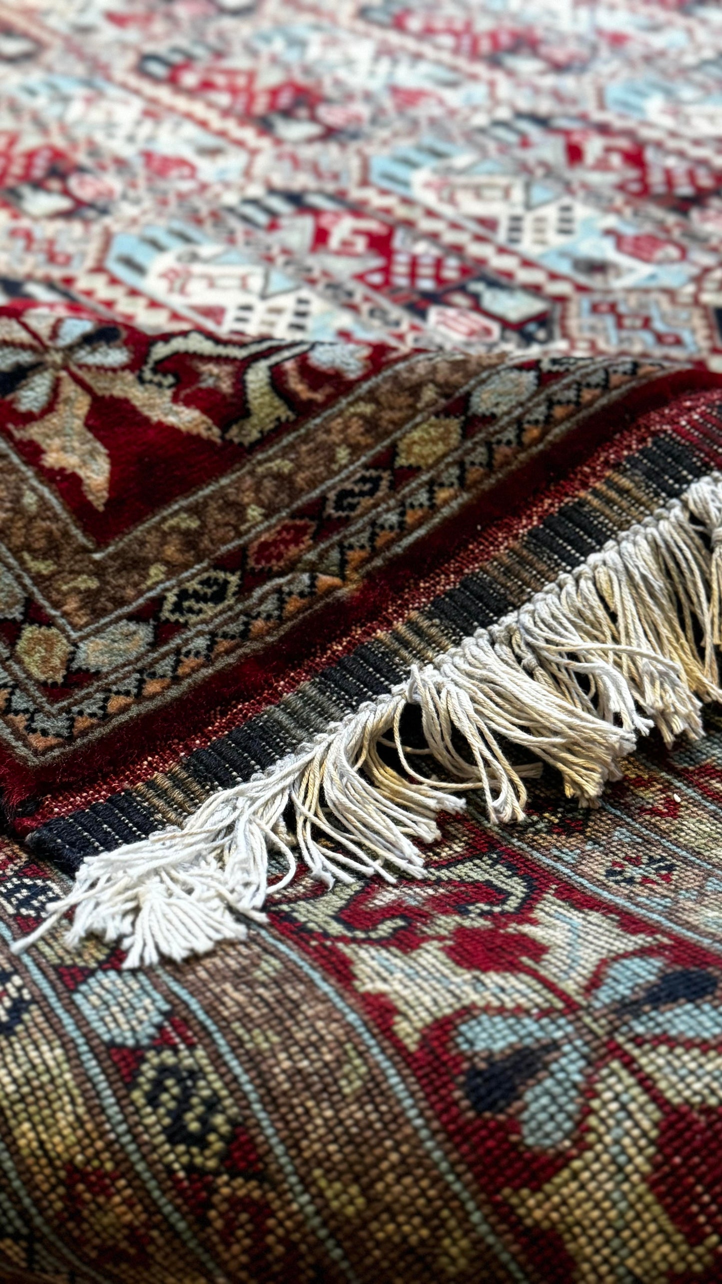 Exquisite Ayena Bakhmal Mazar Handwoven Rug