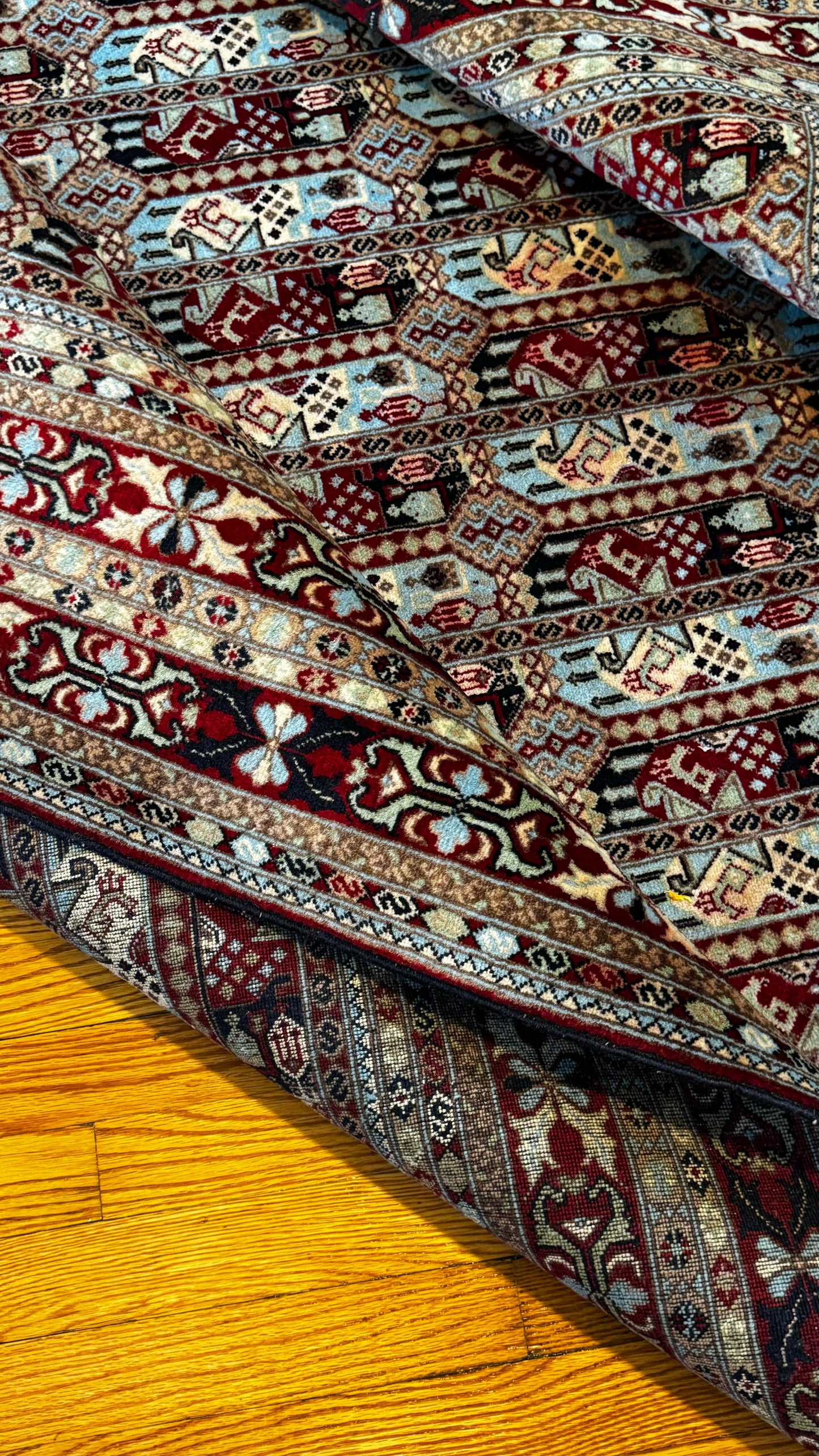 Exquisite Ayena Bakhmal Mazar Handwoven Rug