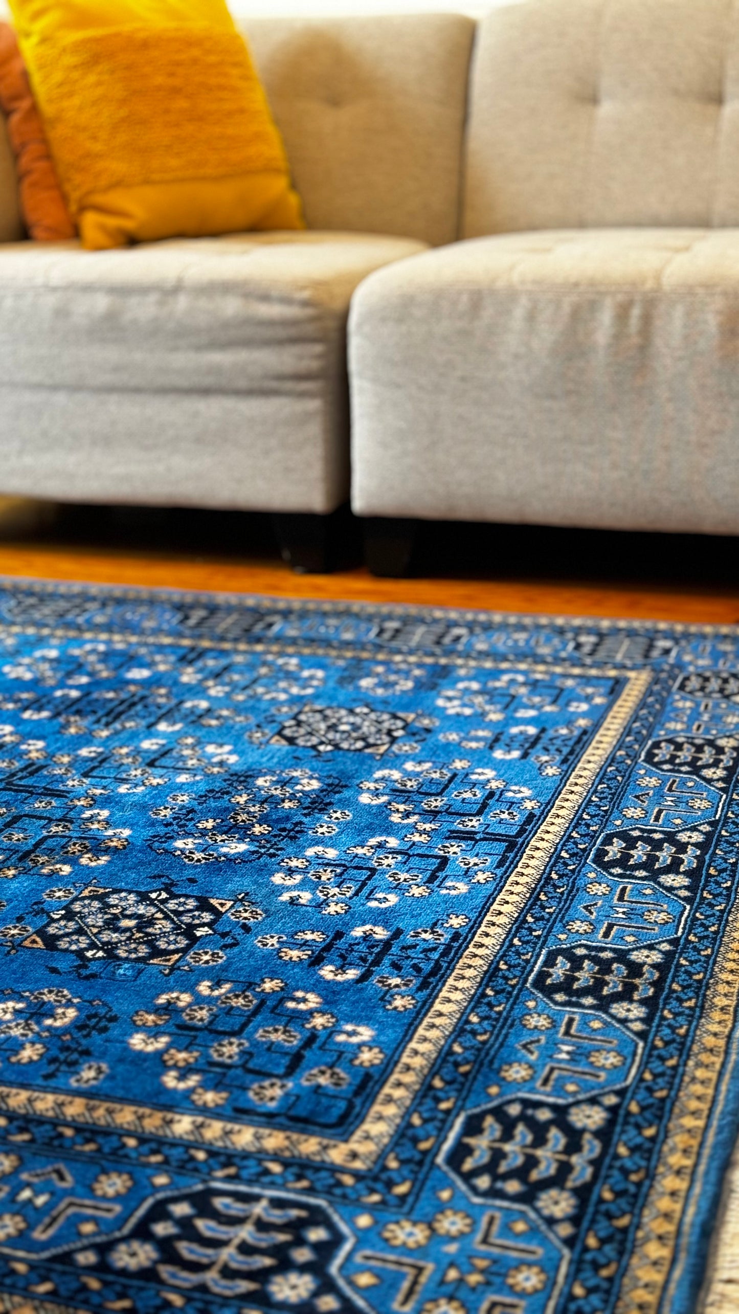 Traditional Bukhara Design- Afghan Hand-Knotted Rug