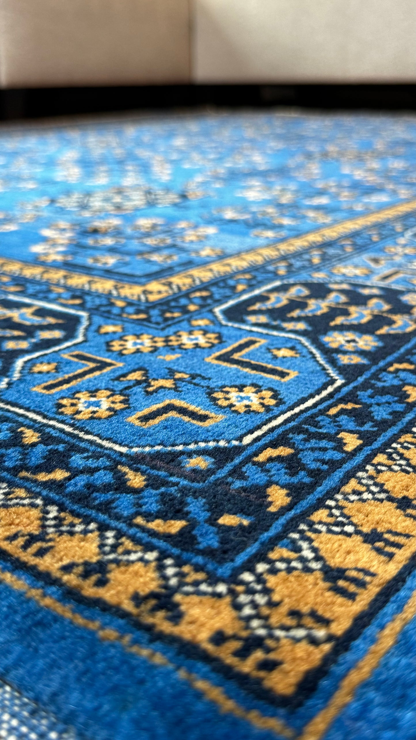 Traditional Bukhara Design- Afghan Hand-Knotted Rug