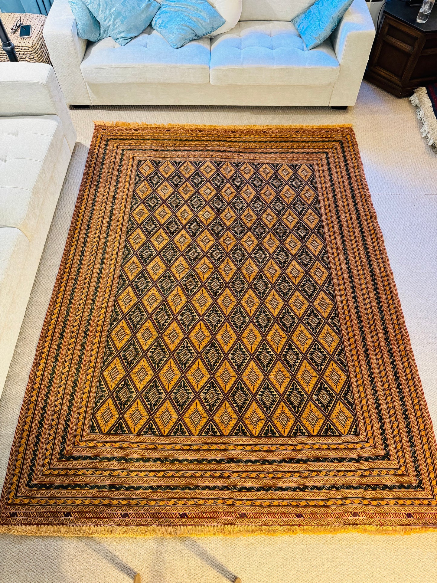 Handwoven 6x9 ft Nakhunak Kilim - Moshwani Design