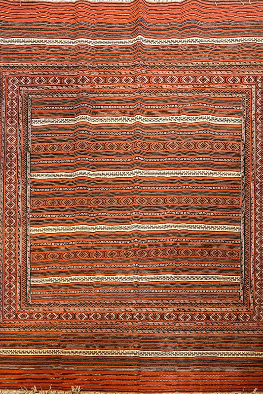 Laghari Kilim Accent Rug (6.4 x 4.5 ft)