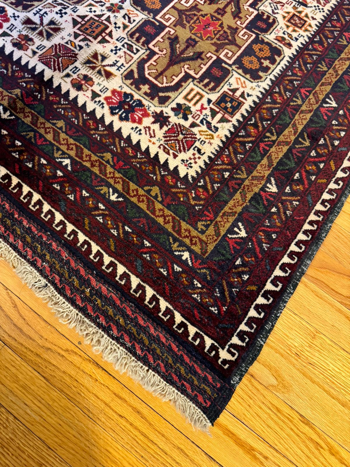 Tribal Hand-Knotted Rug- 6x4 ft