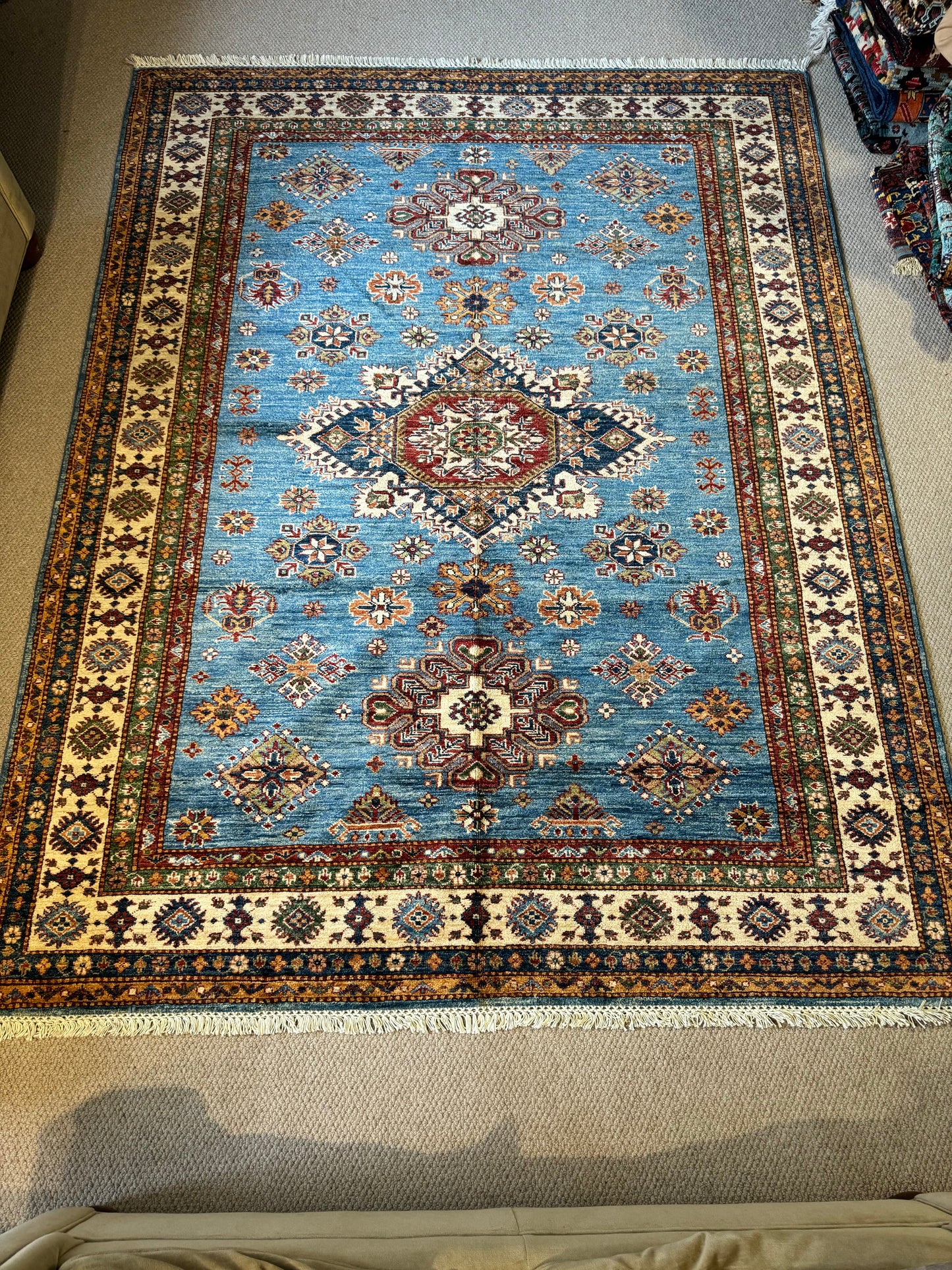 Qazaq Wool Rug (7.6 x 8.9 ft)