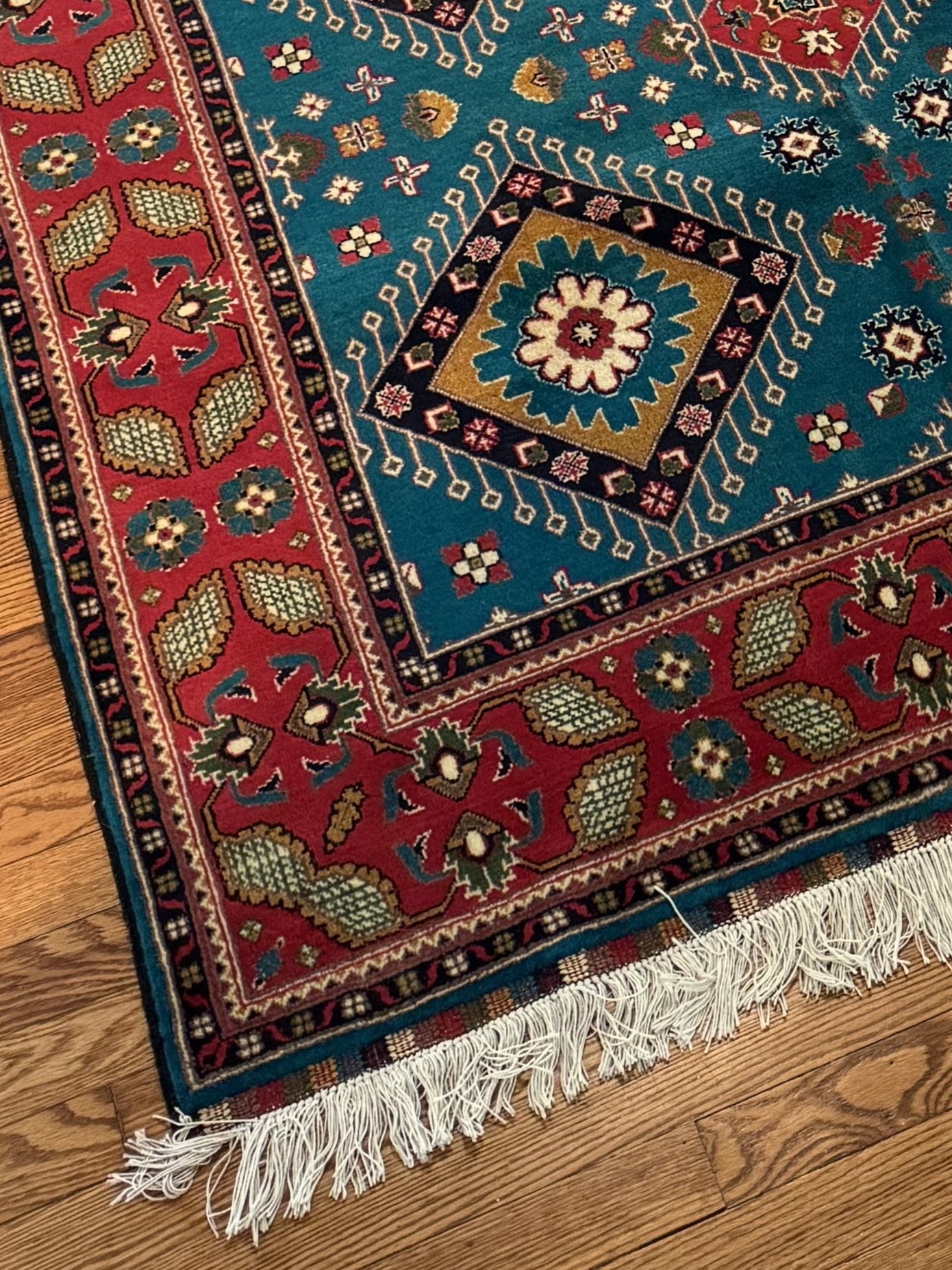 Handwoven 6.8x5 ft Waziry Rug - Mazar Sharif Design