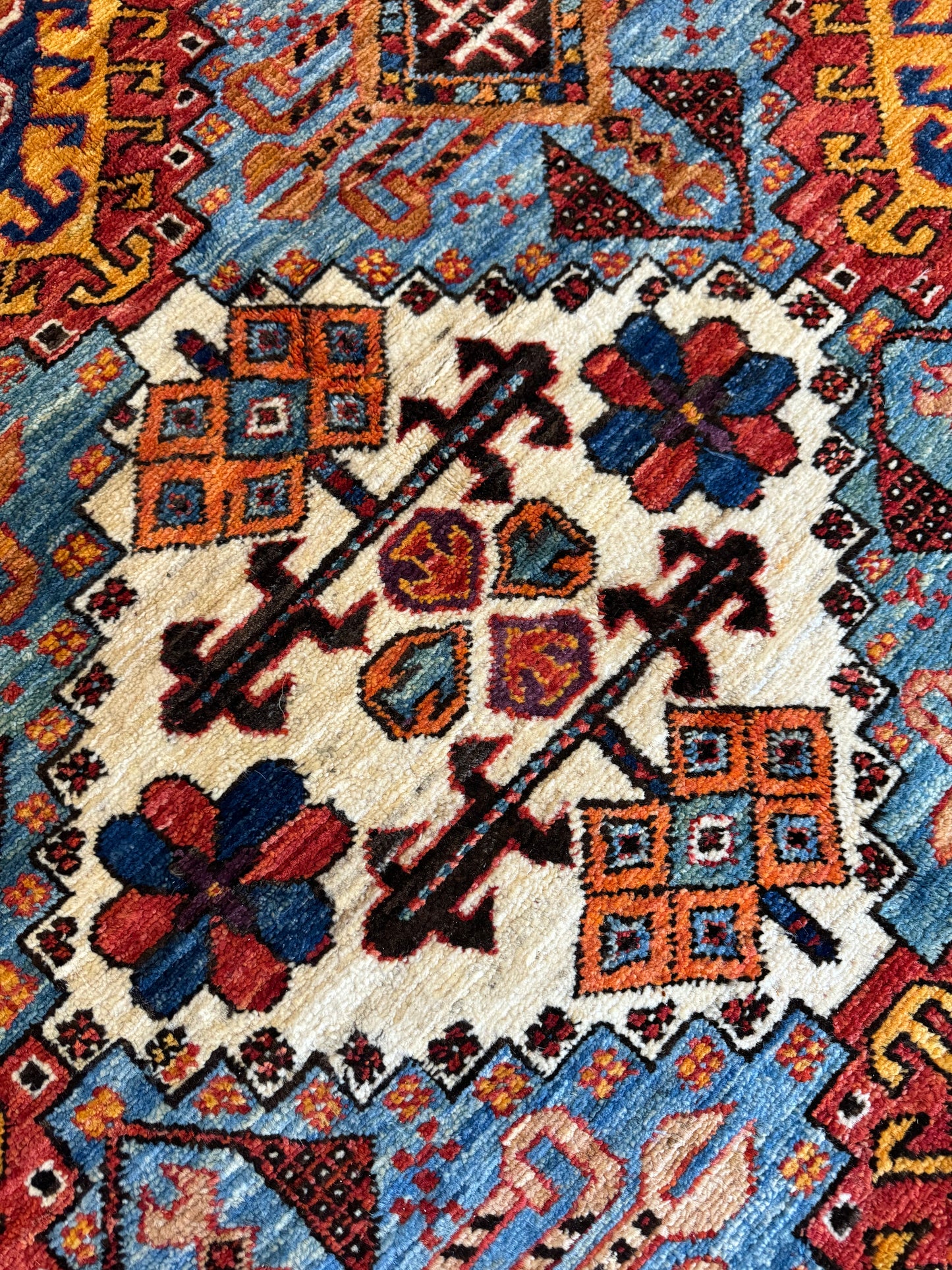 Magnificent 9x12.3 ft Sherazi Design Handmade Afghan Rug