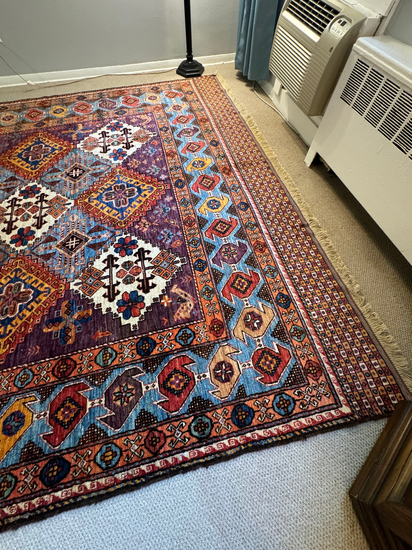 Magnificent 9x12.3 ft Sherazi Design Handmade Afghan Rug