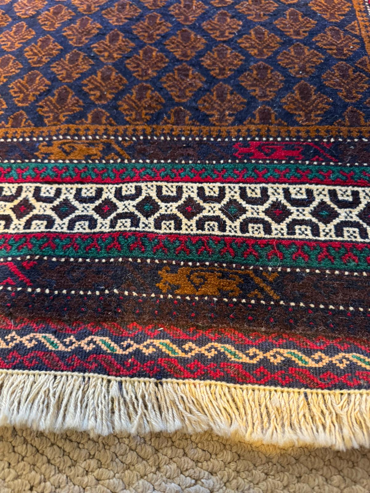 Herat Tribal Dokhtar Qazi Rug (4.4 x 2.9 ft)