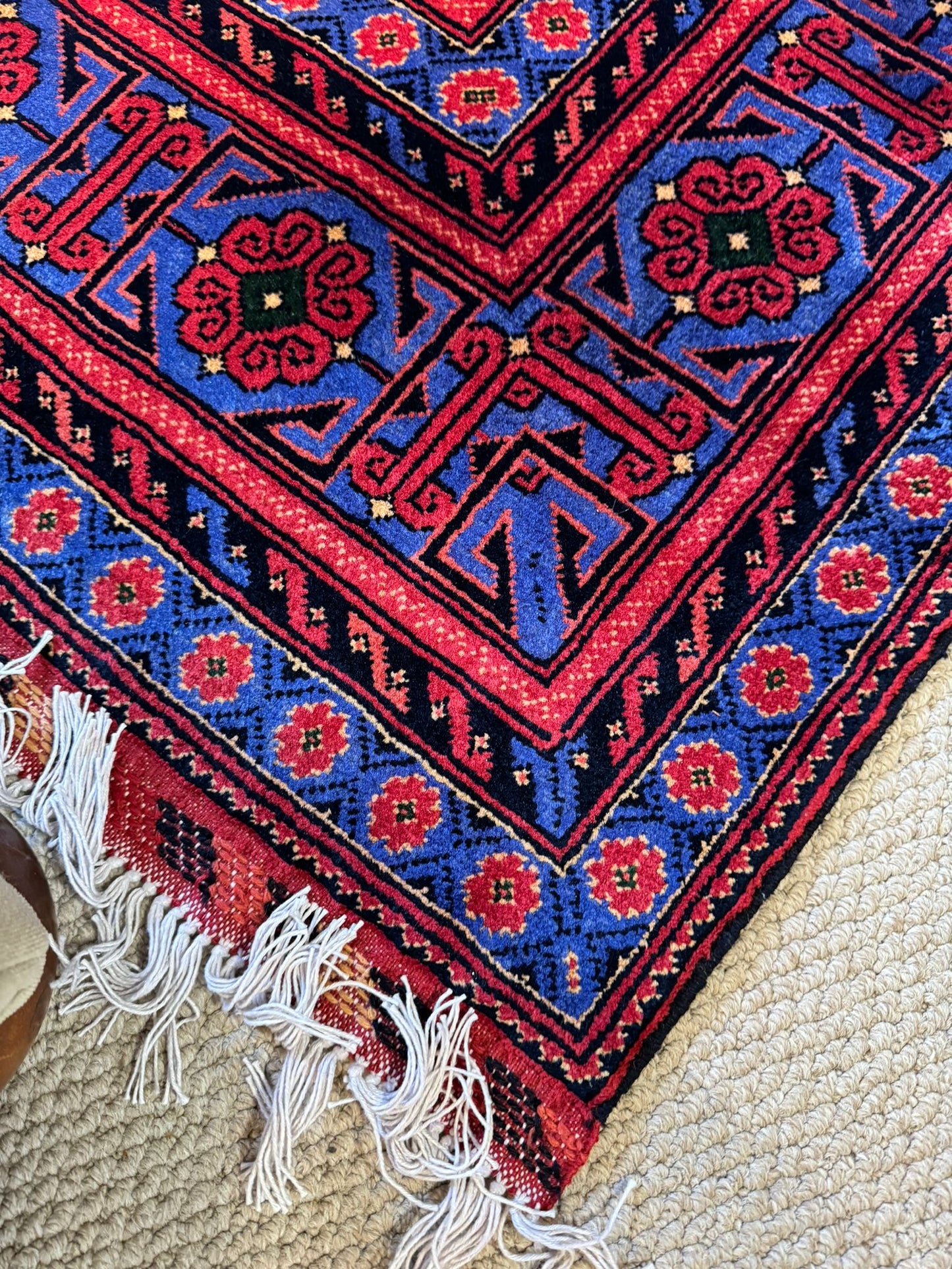 Handmade Yamoot Wool Rug 10x6.7ft - Traditional Mazar Sharif Artisan Carpet